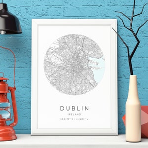 Dublin Karte Druck, Irland, City Map Art,DIGITAL DOWNLOAD