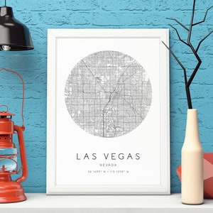 Las Vegas Carte Imprimer,Nevada,City Map Art, TÉLÉCHARGEMENT NUMÉRIQUE