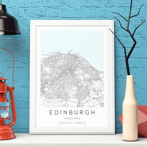 Edinburgh Map Print,Ecosse,City Map Art,TÉLÉCHARGEMENT NUMÉRIQUE