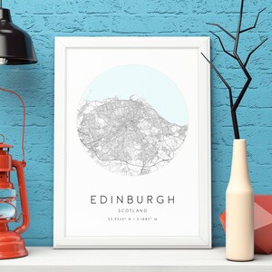 Edinburgh Map Print,Ecosse,City Map Art,TÉLÉCHARGEMENT NUMÉRIQUE