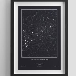 DIGITALE Sternenkarte, Geschenk für die beste Freundin, Geburtstagsgeschenk, Jahrestagsgeschenk, Sternenkarte, Nacht wir uns trafen, Hochzeitsgeschenk, Hochzeitsgeschenk, Wandkunst