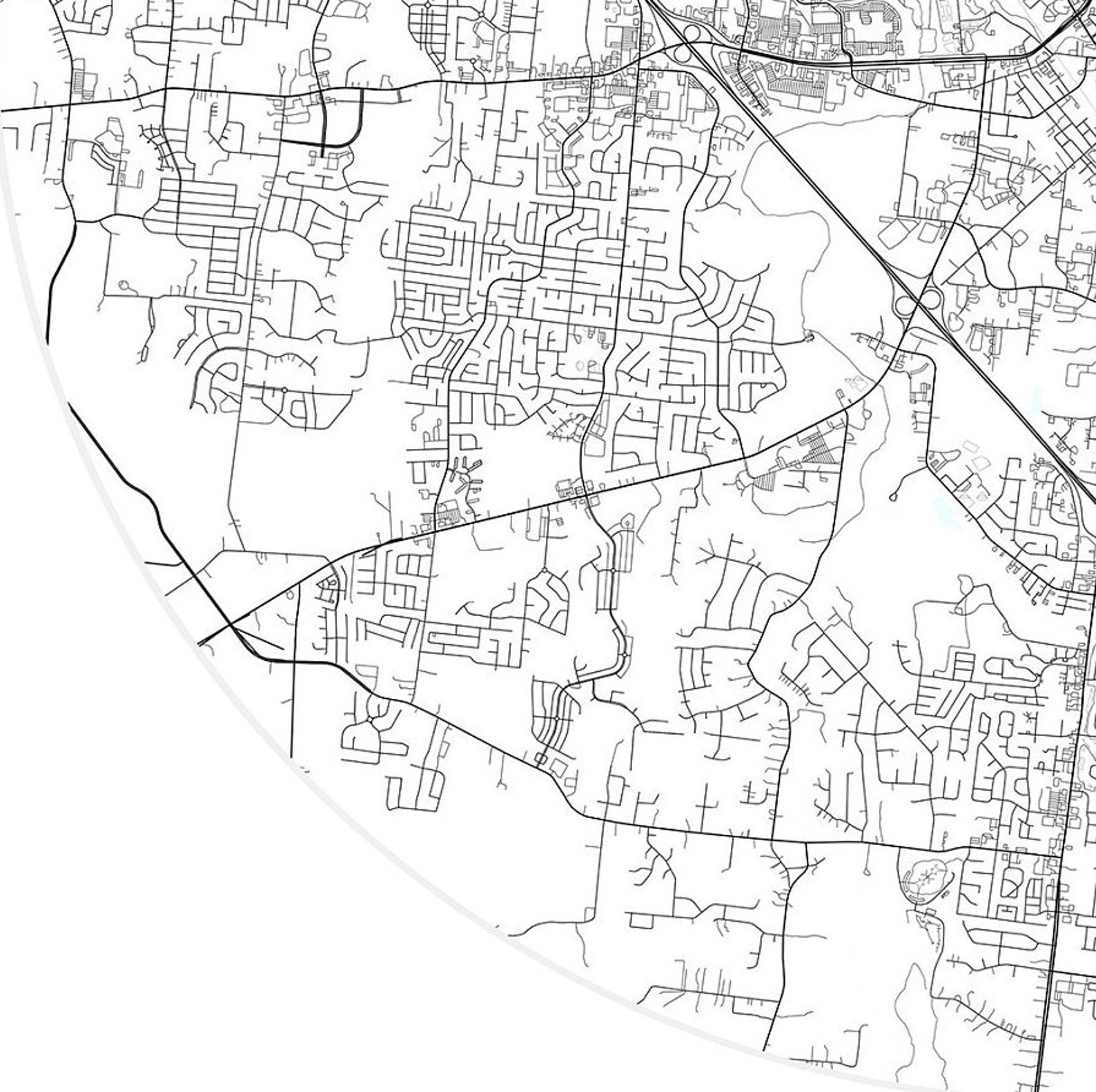 Murfreesboro Map Printtennesseecity Map Artdigital DOWNLOAD Etsy