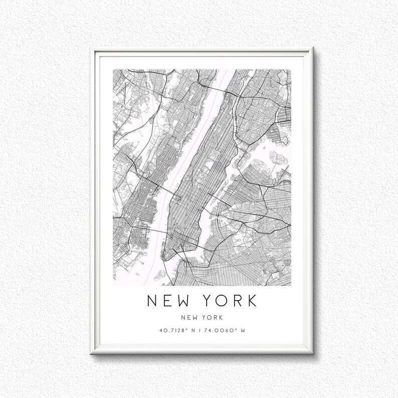 Custom Map Print Set of 4,Personalized Map Print,City Map Art,DIGITAL DOWNLOAD