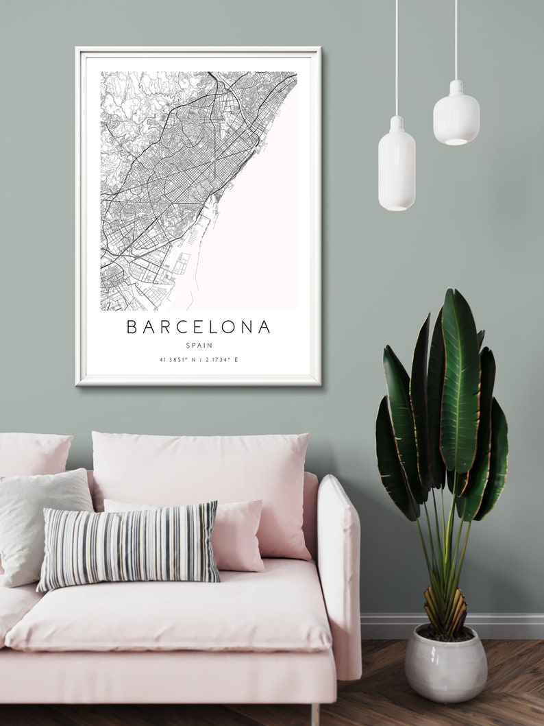 Custom Map Print Set of 4,Personalized Map Print,City Map Art,DIGITAL DOWNLOAD