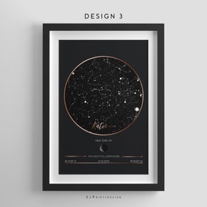 Stampa artistica da parete con fasi lunari DIGITALI, regali per anniversario con mappa delle stelle, la notte in cui ci siamo incontrati, decorazione da parete con luna, frasi sulla luna da appendere alla parete, stampe regalo di compleanno