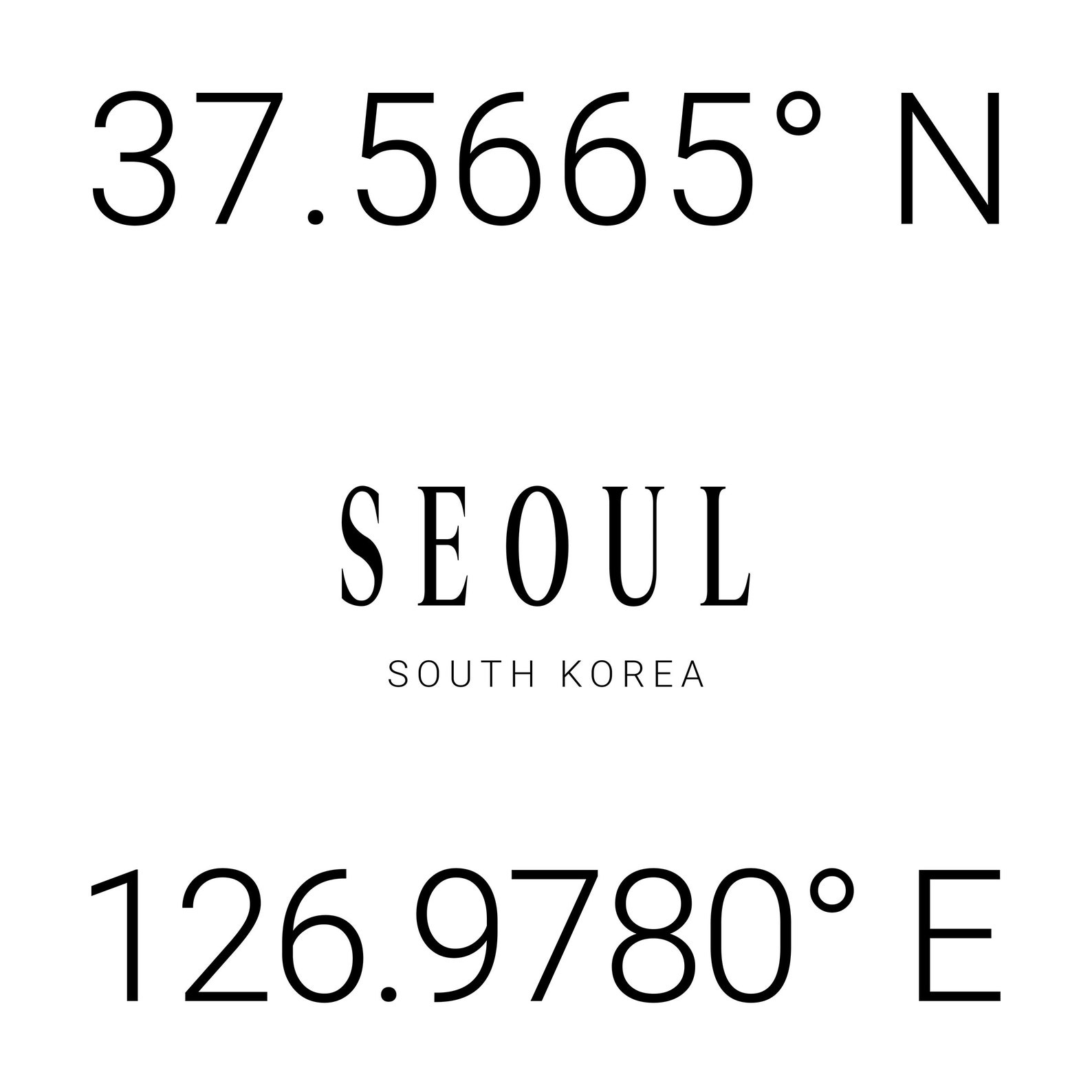 Seoul MapSeoul CoordinatesSouth KoreaCity map artDIGITAL Etsy