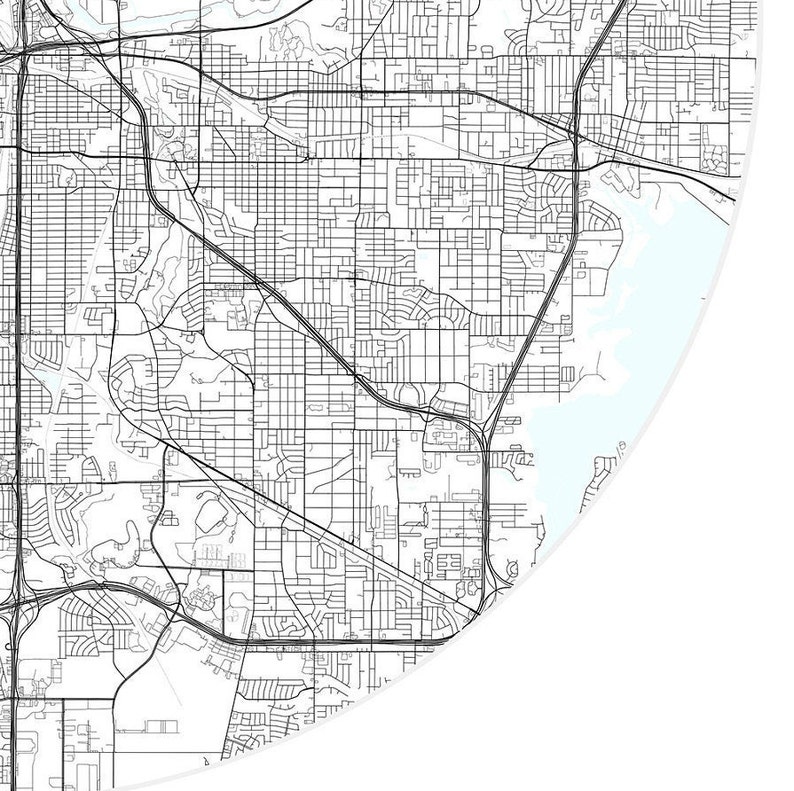 Fort Worth Map Print,Texas,City Map Art,DIGITAL DOWNLOAD