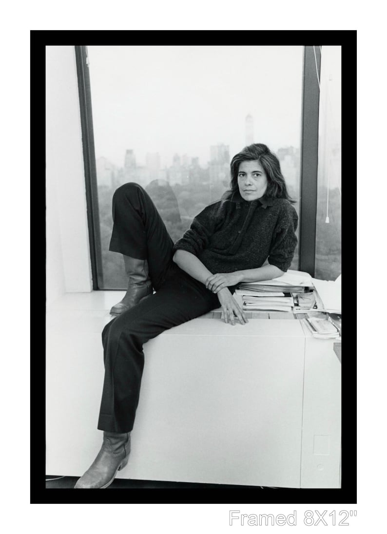 Susan Sontag vintage photograph. Housewarming gifts retro Etsy