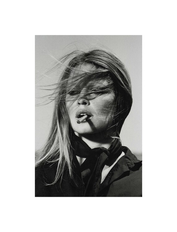 Photo of Brigitte Bardot smoking. Housewarming gifts retro | Etsy