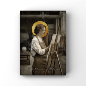 Patron Saint of Artists - Saint Catherine of Bologna - Artist wall Art - Catholic Print - Gift for Artist - Digital Download - Printables