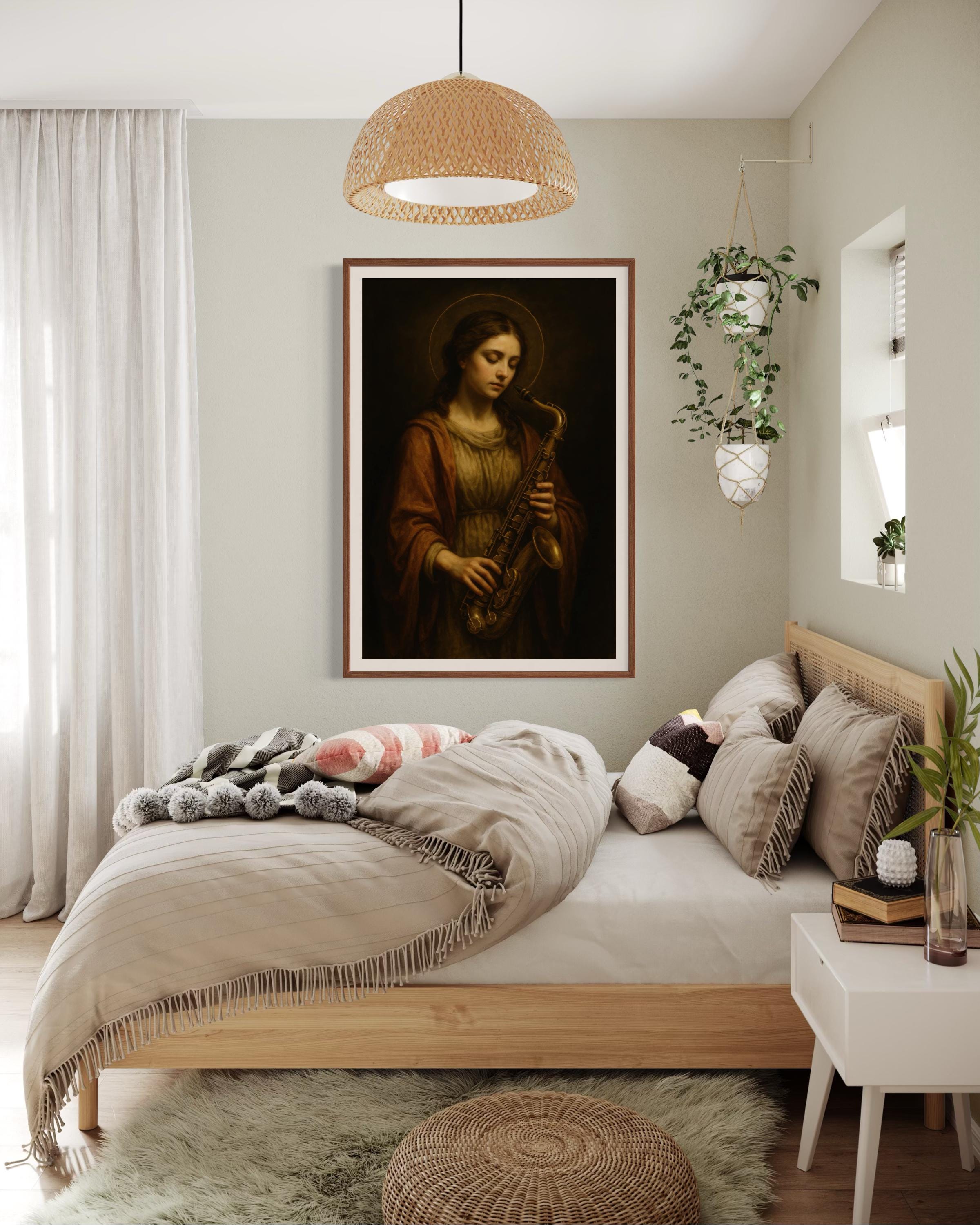 Patron Saint of Saxophone – Saint Cecilia Art Print | Catholic Musician ...