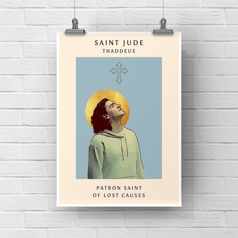 St. Jude Thaddeus Patron Saint of Lost Causes Catholic Art Print