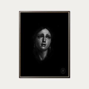 Our Lady of Sorrows - Catholic Art Print - Virgin Mary- Holy Mother God - Catholic Saint Wall Art - Printables - Digital Download