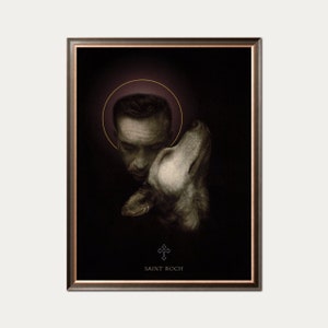 Saint Roch - Patron Saint of Dogs - St Rocco Print - Dog Lovers Gift - Saint Rocco Wall Art - Catholic Decor - Digital Download