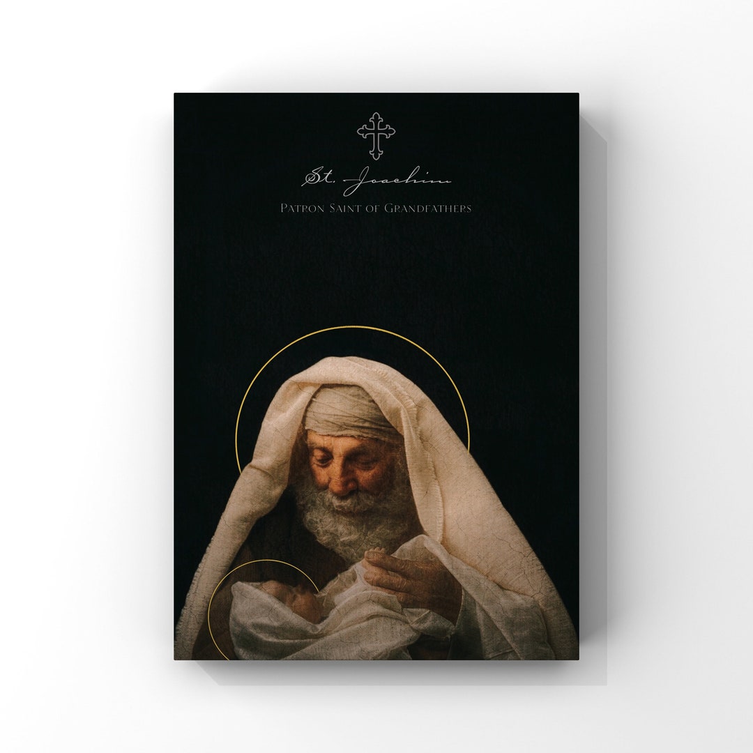 St. Joachim Patron Saint of Grandfathers Catholic Art Print Fathers Day