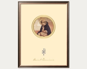 St. Dominicus - katholieke kunstafdruk - patroonheilige van astronomen - bevestigingscadeau - katholieke heilige print - afdrukbare items - digitale download