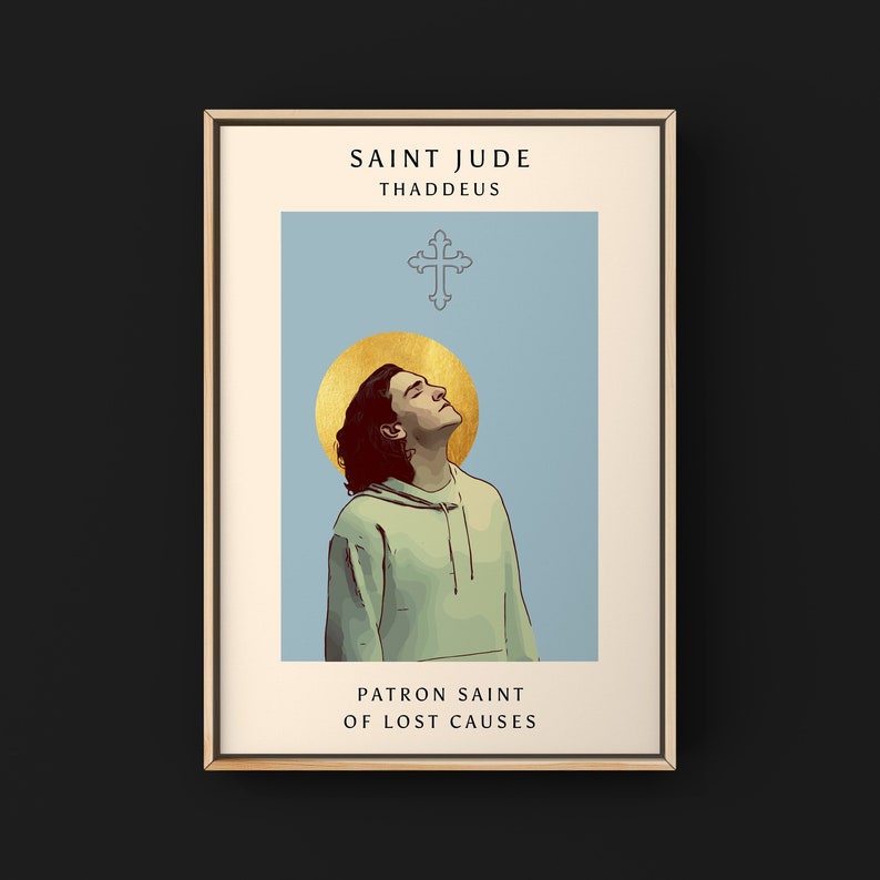 St. Jude Thaddeus Patron Saint of Lost Causes Catholic Art Print