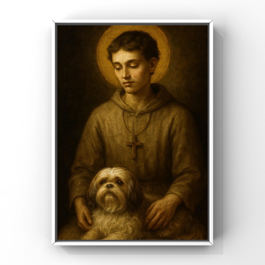 Shih Tzu Wall Art Print – Saint Rocco Patron of Dogs – Catholic Pet ...