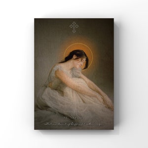 St. Monica - Patroonheilige van moeilijke huwelijken - Katholieke Kunst Print- Saint Monica Wall Art - katholieke Saint Print - Digital Download
