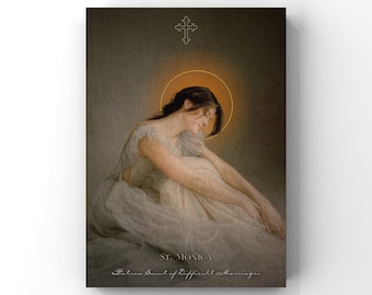 St. Monica - Patron Saint of Difficult Marriages - Catholic Art Print- Saint Monica Wall Art - catholic Saint Print - Digital Download