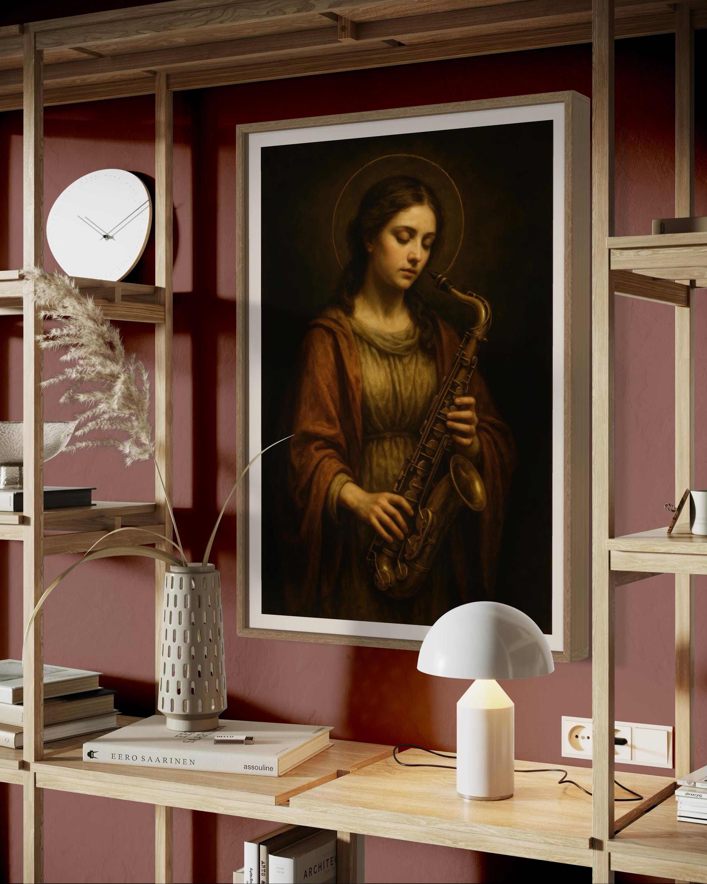 Patron Saint of Saxophone – Saint Cecilia Art Print | Catholic Musician ...