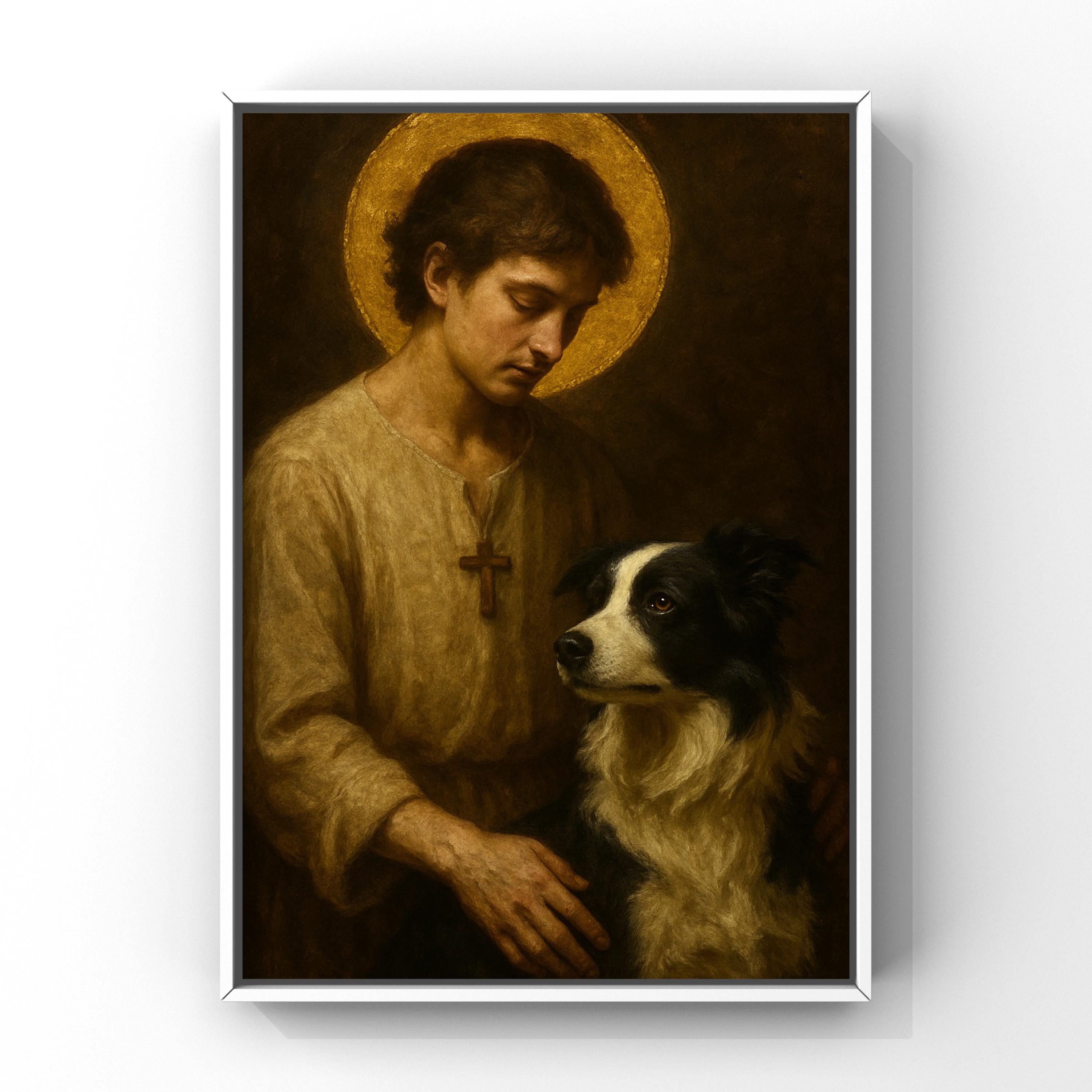 Patron Saint of Dogs Border Collie Art Print – Saint Rocco With Border ...