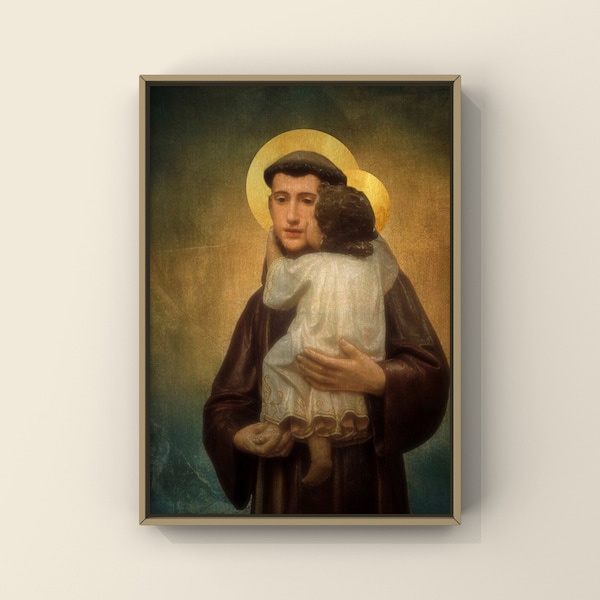 St.Anthony of Padua - Patron Saint of the Poor - Catholic Art Print - Patron Saint Against Poverty - Printables - Digital Download