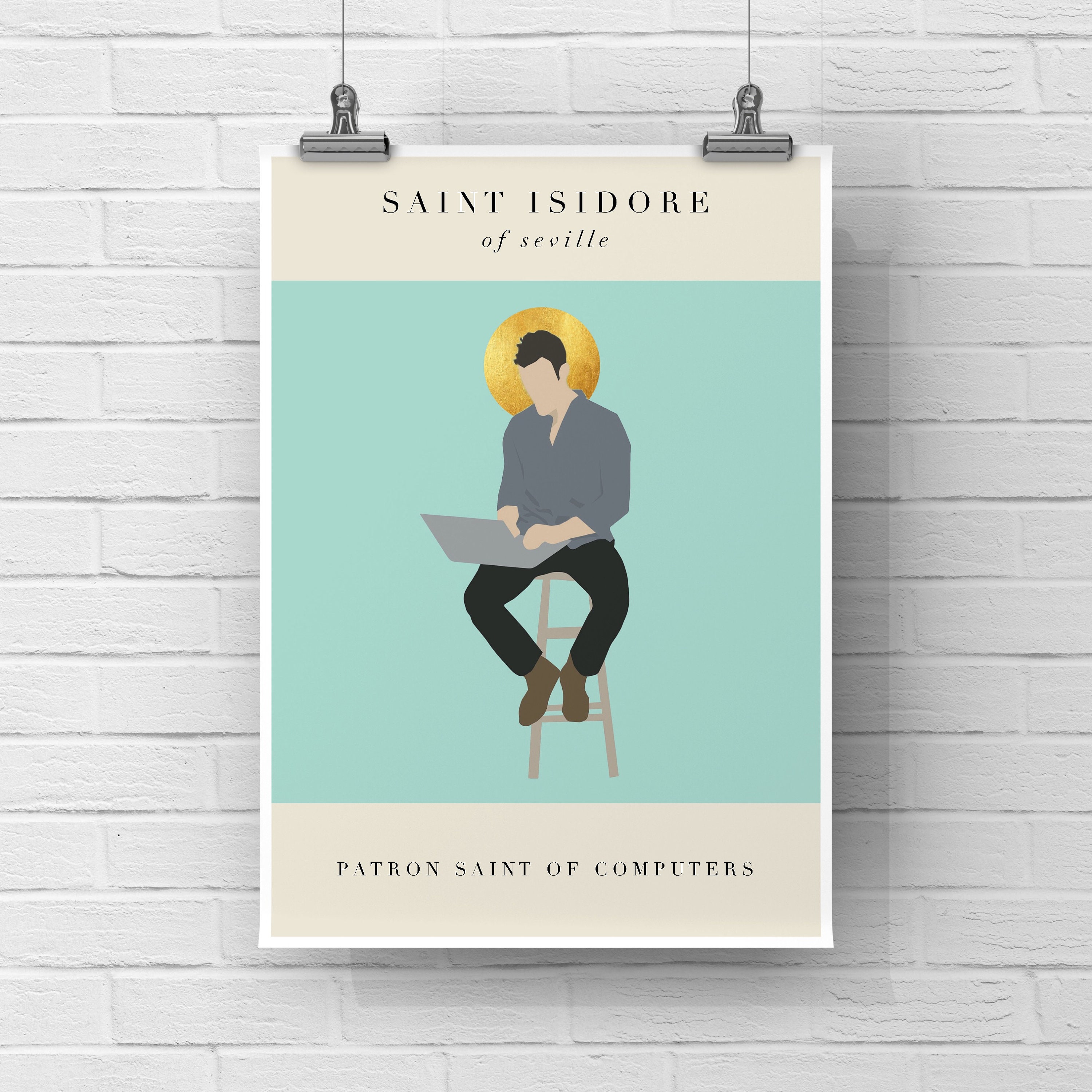 Patron Saint of Computers - St. Isidore of Seville - Catholic Print ...