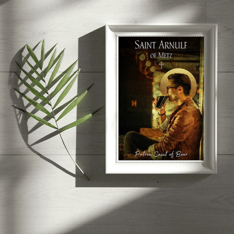 BEER, Saint Arnulf of Metz, Patron Saint of Beer and Brewers, Gift for ...