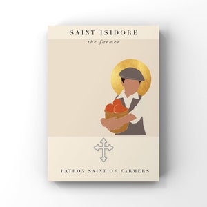 St. Isidore the Farmer - Patron Saint of Farmers and Labourers - Catholic Print - Gift for Farmer - Catholic Art - Digital Download