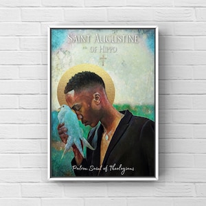 Saint Augustine of Hippo - Patron Saint of Theologians - Catholic Print
