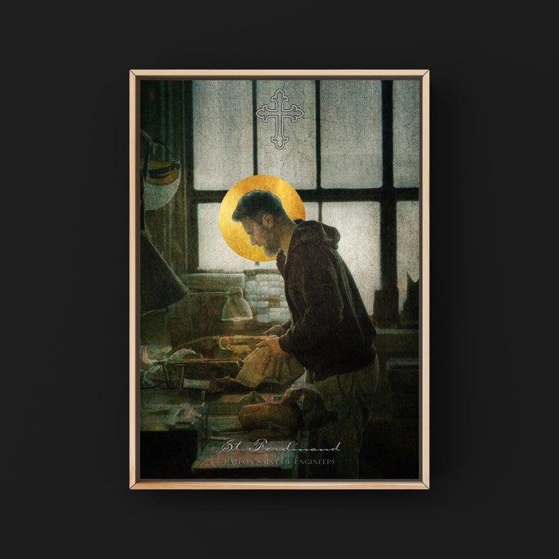 St. Ferdinand Patron Saint of Engineers Catholic Art Print Gift for ...