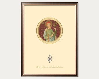 St. Jude Thaddeus - Jude the Apostle - Catholic Art Print - Patron Saint of Desperate Situations - Lost Causes - Digital Download