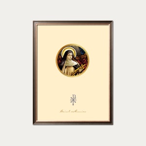 St. Monica - Patron Saint of Photography - Catholic Art Print - Confirmation Gift - Catholic Saint Wall Art - Printables- Digital- Download