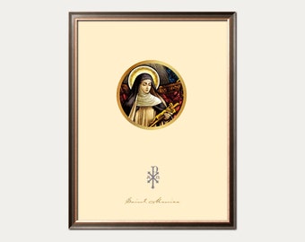 St. Monica - Patron Saint of Photography - Catholic Art Print - Confirmation Gift - Catholic Saint Wall Art - Printables- Digital- Download