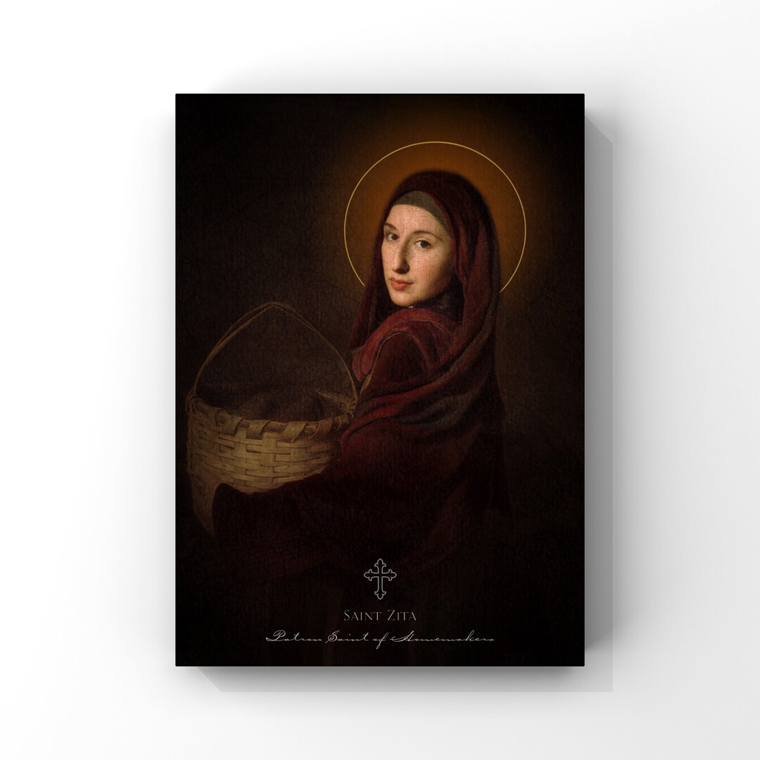 St. Zita Patron Saint of Homemakers Catholic Art Print Housewives at