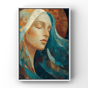 Saint Brigid of Kildare – Irish Catholic Wall Art, Sacred Feminine Saint Print, Patron of Creativity, Healing & Hospitality, Modern Saint