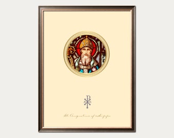 St. Augustine of Hippo - Patron Saint of Brewers, Printers and Sore Eyes - Catholic Art Print - Confirmation Gift - Digital Download