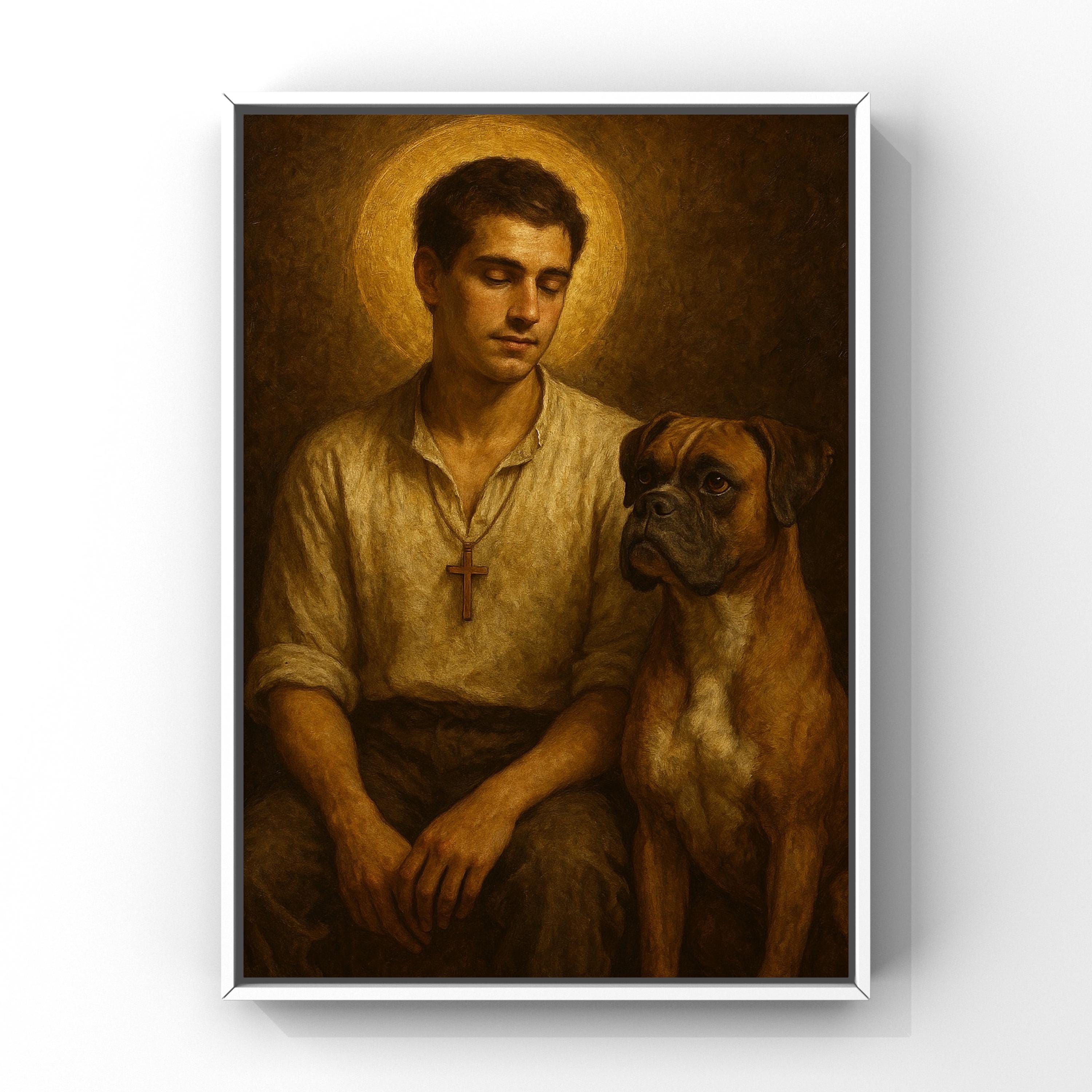 Patron Saint of Dogs Boxer Art Print – Saint Rocco With Boxer ...