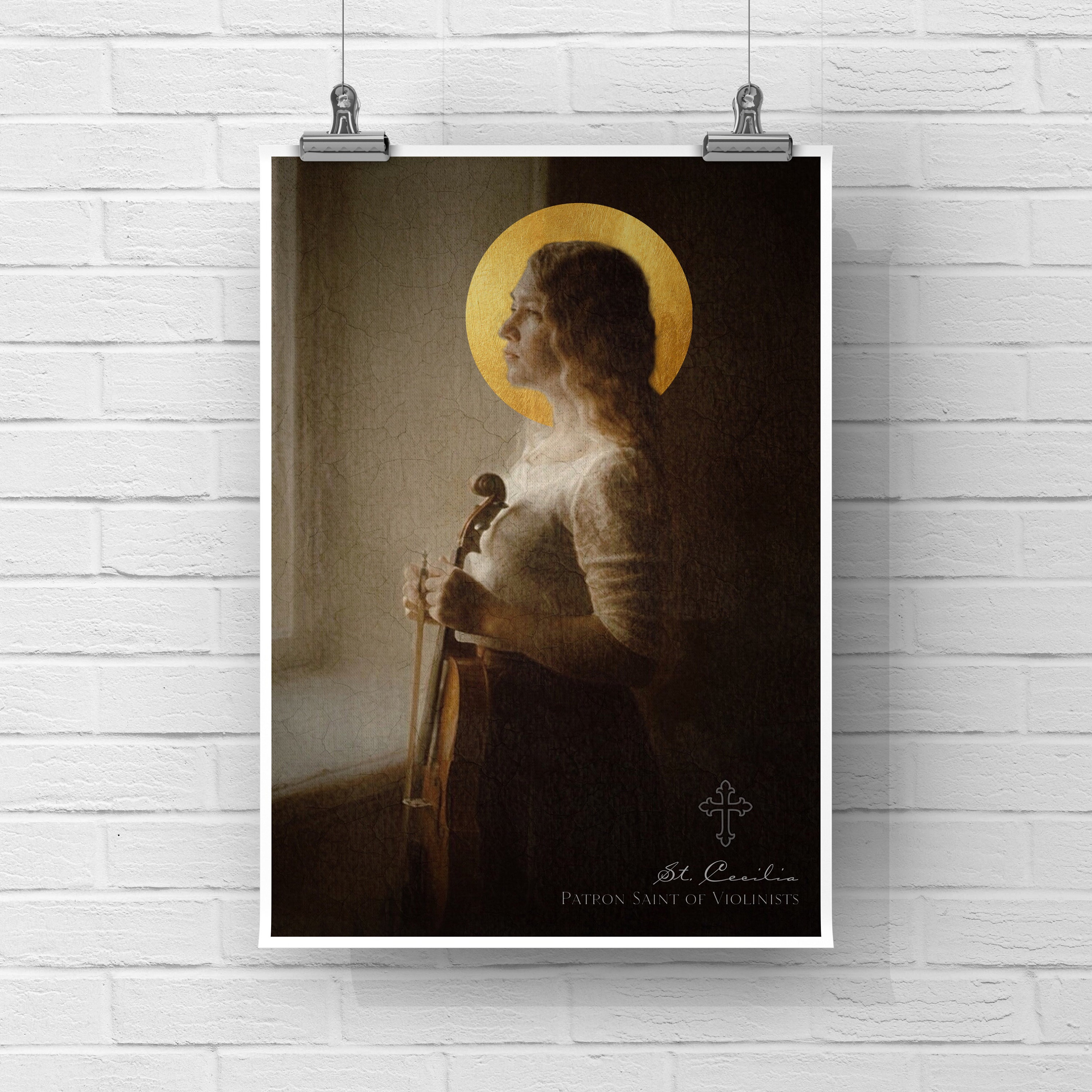 Violin - St. Cecilia Print - Patron Saint of Violinists