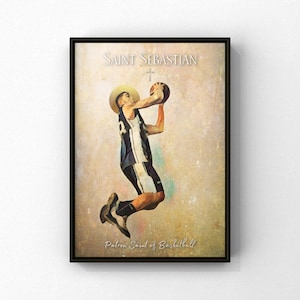 Basketball - Saint Sebastian - Patron Saint of Basketball - Catholic Art