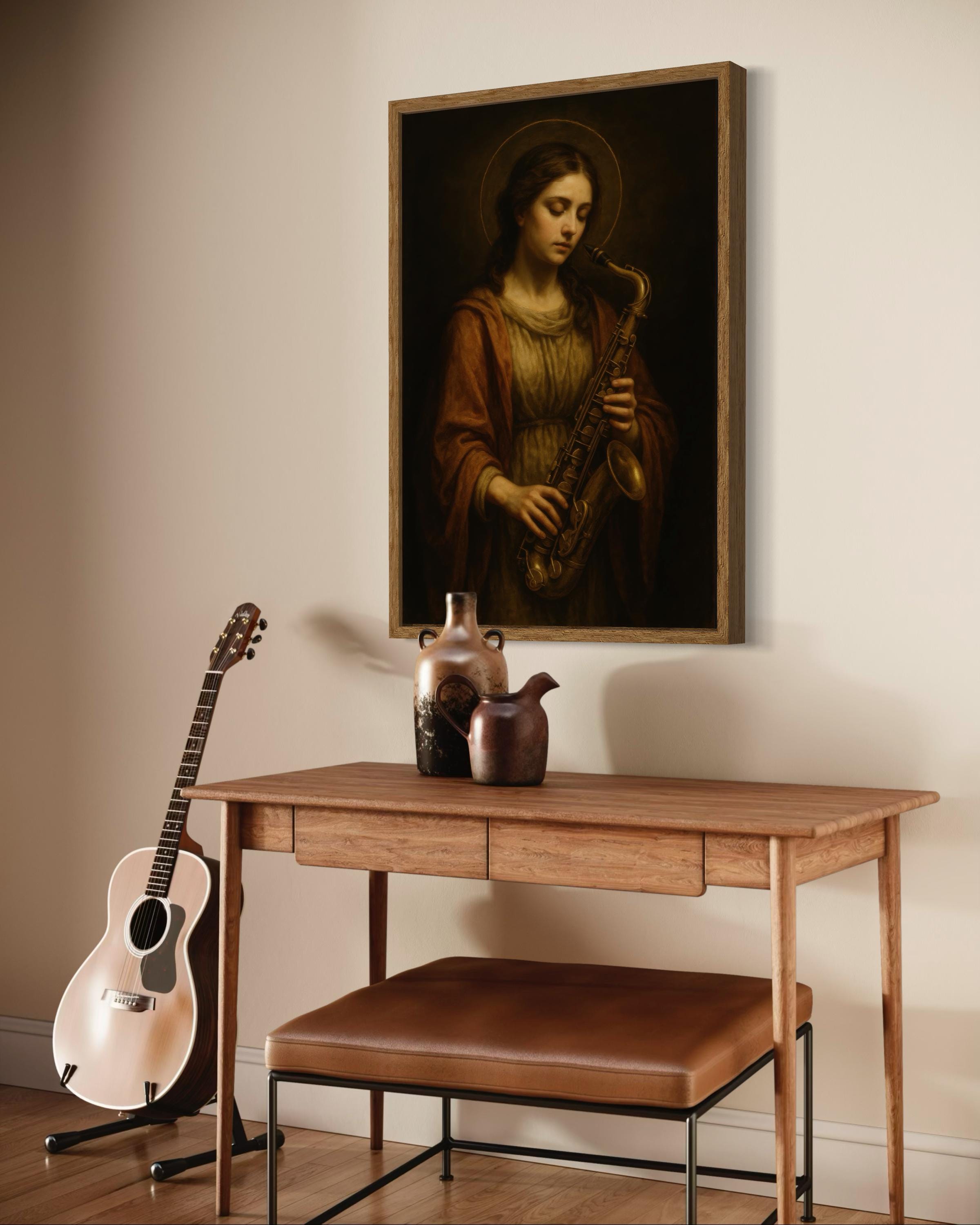 Patron Saint of Saxophone – Saint Cecilia Art Print | Catholic Musician ...