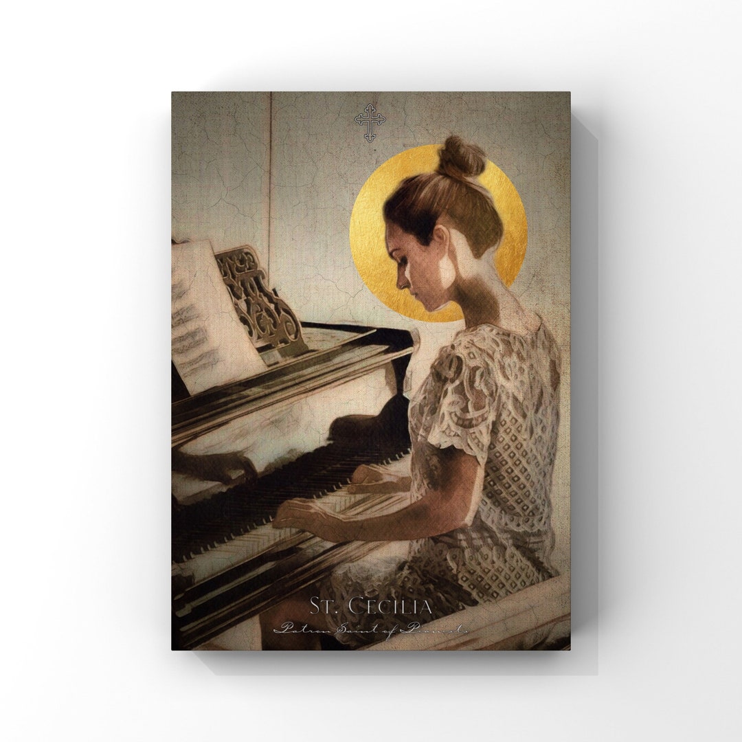 St. Cecilia - Patron Saint of Pianists - Catholic Art Print - Gift for ...
