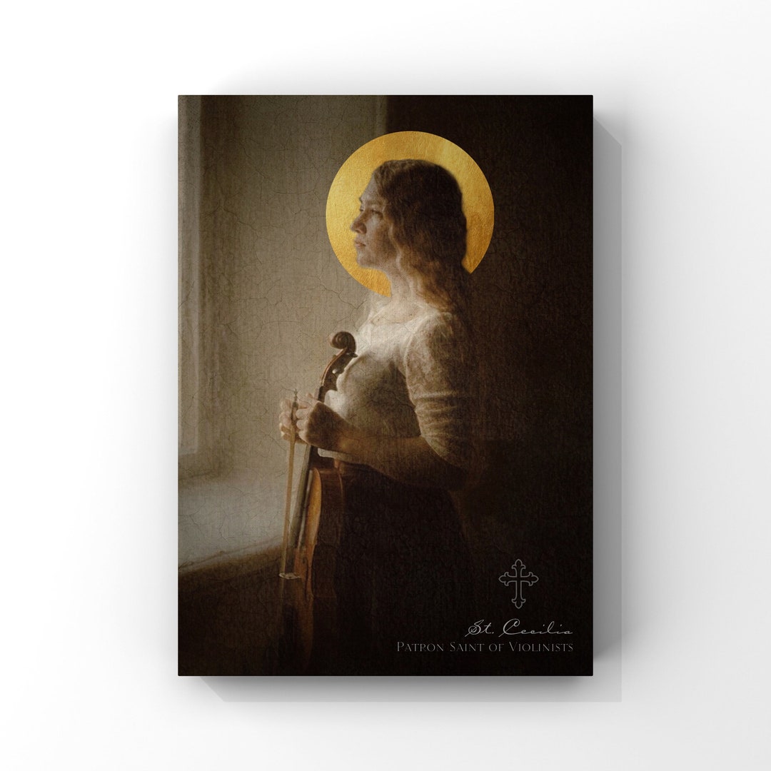 Violin - St. Cecilia Print - Patron Saint of Violinists - Catholic Art ...