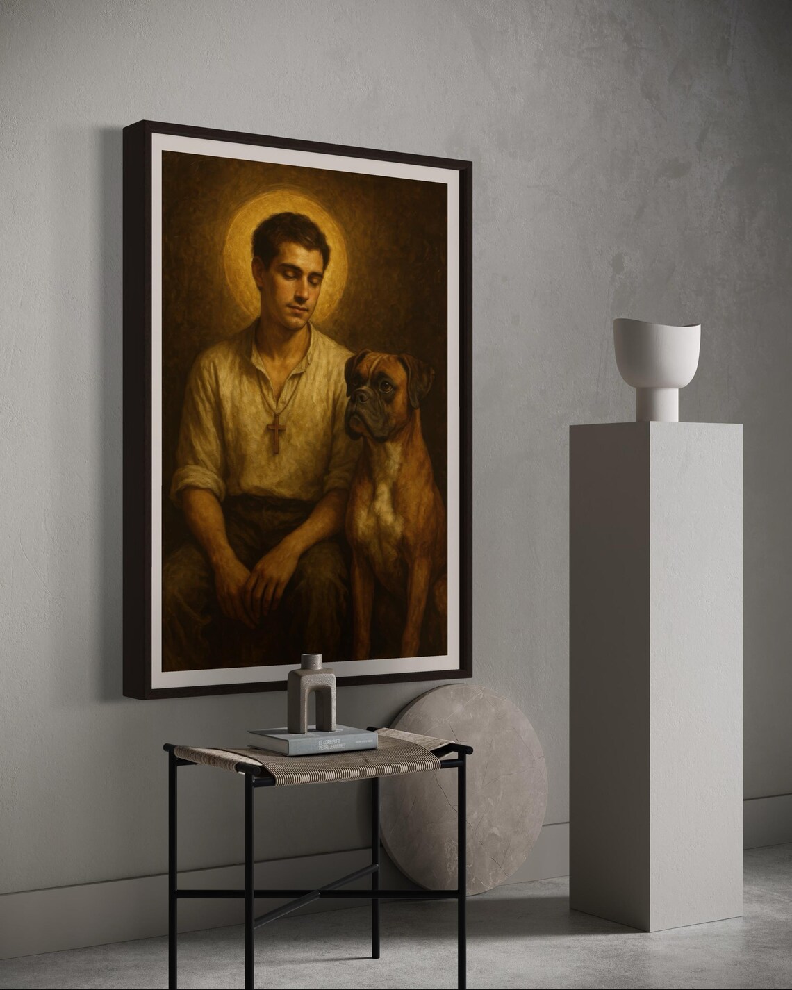 Patron Saint of Dogs Boxer Art Print – Saint Rocco With Boxer ...