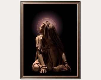 St. Maria Magdalena - Patroonheilige van katholieke bekeerlingen - Katholieke Print - Patroonheilige Kunst aan de Muur - Vormsel geschenk - Digitale Download