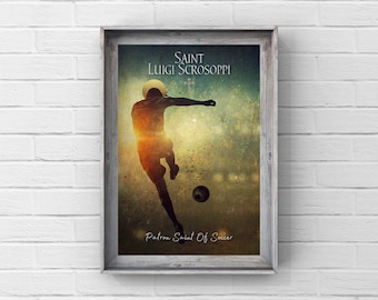 Patrono del fútbol, San Luigi Scrosoppi, Regalo para los aficionados al fútbol, Fanático del fútbol, Descarga digital, Impresión católica.