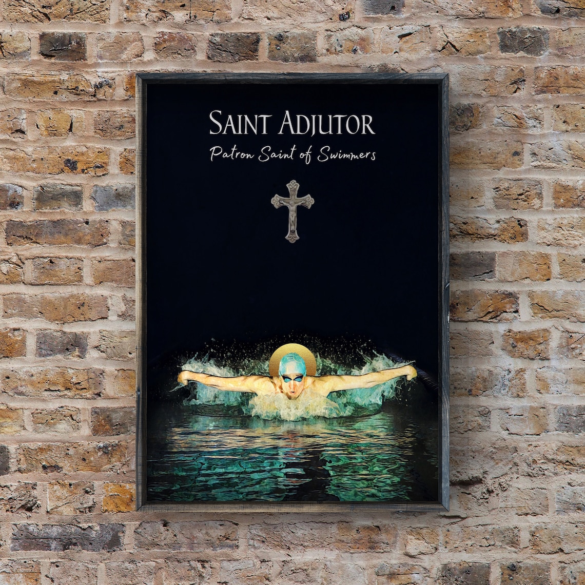 Swimming Saint Adjutor Patron Saint of Swimmers Catholic Etsy