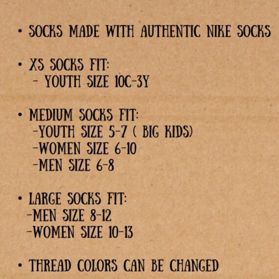 nike kids socks sizing