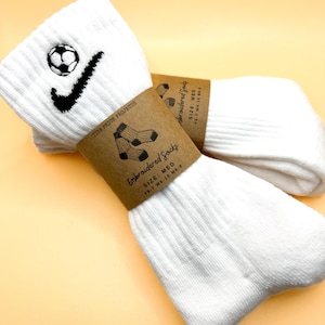 Custom Dri-Fit Soccer Nike Socks – Embroidered Everyday Cushioned Athletic Socks – Personalized Soccer Gift for Players & Teams